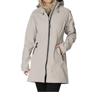 Ilse Jacobsen Beige soft shell rain jacket